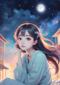 Comfortable day on the bed girl 9c04B2