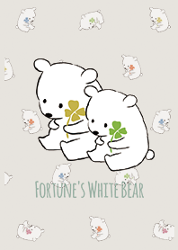Beige & Khaki / Fortune's white bear