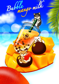 Bubble mango milk10 (Shiba dog, summer)