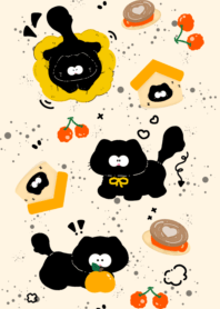 Cat holding an apple1