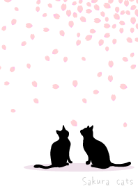 サクラ ト 猫 : ホワイトピンク2