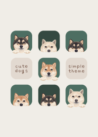 DOGS - shiba inu - FOREST GREEN