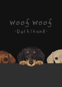Woof Woof - Dachshund - BLACK/GRAY