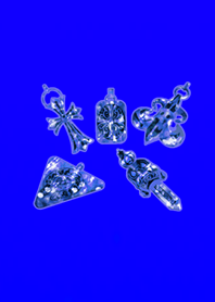 Deep blue item of money luck