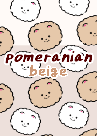 pomeranian dog theme9 beige white