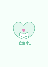 ねこハート[グリーン]