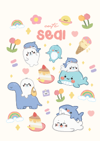 แมวน้ำ & เฟรนน่ารัก มินิมอล