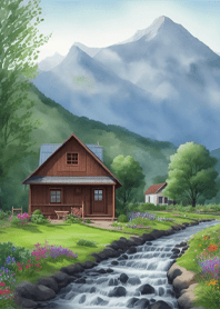 บ้านติดลำธาร