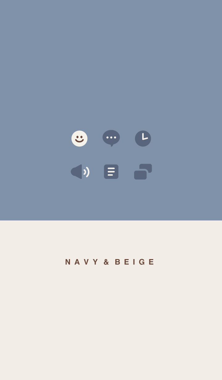 Simple icon / Navy & Beige.
