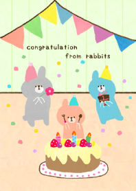 congratulation from rabbits