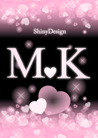 M&K イニシャル 運気UP!ピンクハート