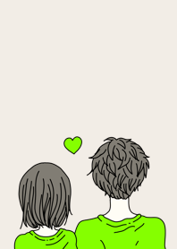 Boys and girls and yellow green