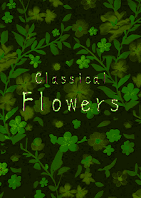 Beautiful classic flowers(green)
