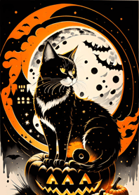 浮世絵万聖節猫 d5F823