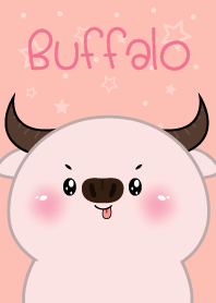 Simple Cute Face Pink Buffalo