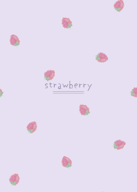 水彩草莓-紫羅蘭