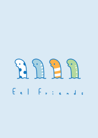 Eel Friends (col)/aqua blue.