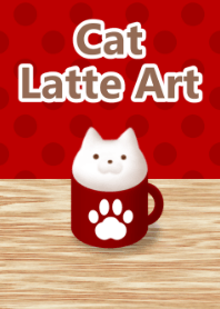 Cat Latte Art[Red]