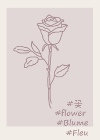 #flower rose (vintage purple)