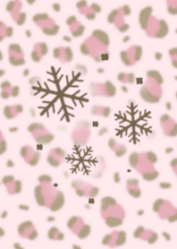Winter leopard Pattern(Red ver.)