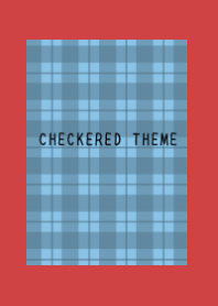 DUSTY BLUE CHECKERED THEMEj-RED-BEIGE