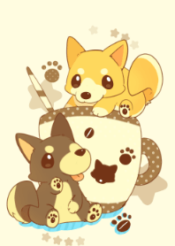 柴犬＆コーヒ