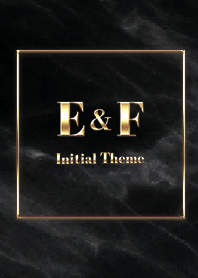 [ E&F ]  Initial Theme Gold Black