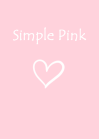 Jantung Putih Pink Sederhana