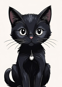 Super Cute Black Cat Eel6h