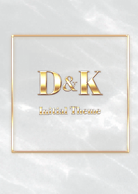 [ D&K ]  Initial Theme Gold Gray