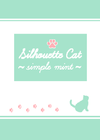 Silhouette Cat. ~simple mint~
