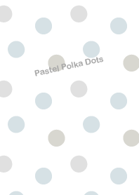 Pastel Polka Dots - Cloudy Gray