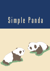 Panda simples marinha bege