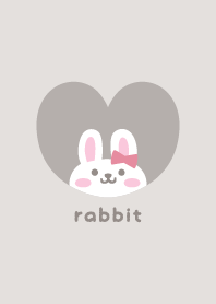 Rabbits3 Ribbon - greige