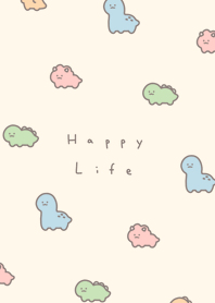 慵懶恐龍 / beige colorful.