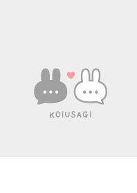 恋うさぎ♡White×Light Gray