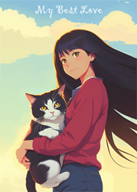 My Best Love : Black and White Cat
