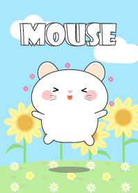 Happy Lovely White Mouse Theme