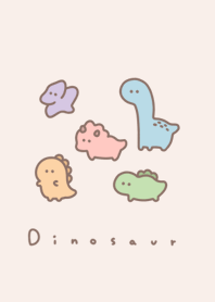 ไดโนเสาร์น่ารัก。red beige