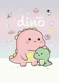 ไดโนเสาร์พิ้งค์น่ารักพาสเทล