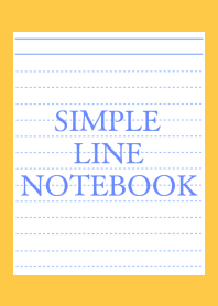 SIMPLE BLUE LINE NOTEBOOKj-ORANGE
