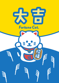 A beckoning cat watching the moon/ YxB