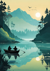 Background sea and lake 7F7EB4