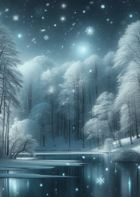 snow forest pond3