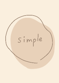 Beige simple cute letters