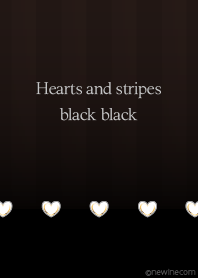 Hearts and stripes black black