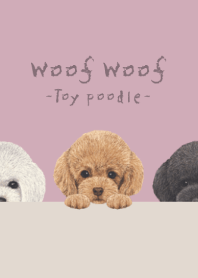 Woof Woof - Toy poodle - DUSTY ROSE PINK