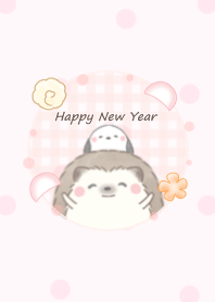 Hedgehog and Shimaenaga -new year- pk 4