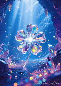 Bring good luck 5-Leaf Crystal Clover