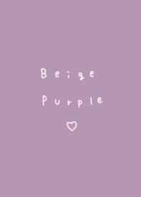 Beige purple. mini heart.